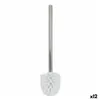 Toilet Brush Confortime White Silver Stainless steel 37 x 10 x 6 cm (12 Units)