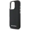 Karl Lagerfeld Saffiano Full Wrapped Elongated Metal Logo MagSafe - Case for iPhone 16 Pro (black)