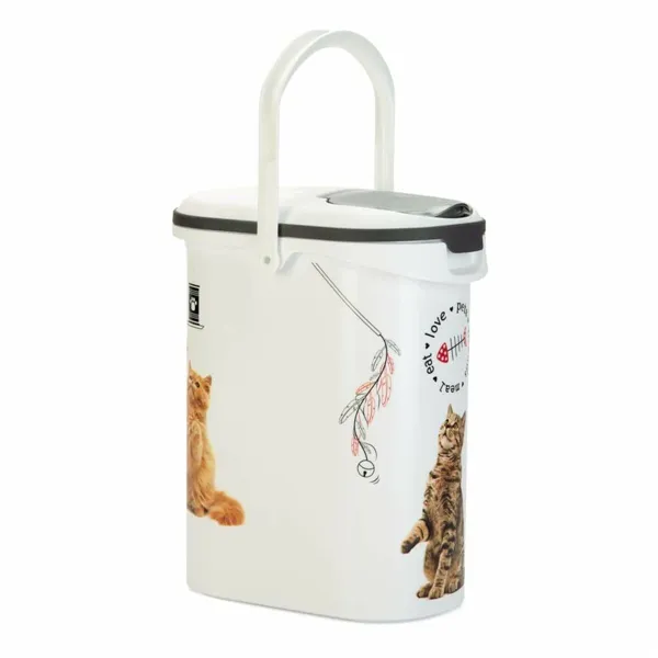 Pet food jar Curver Love Pets Cat White 4 Kg