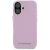 Karl Lagerfeld Saffiano Full Wrapped Elongated Metal Logo MagSafe - Case for iPhone 16 (pink)