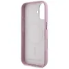 Karl Lagerfeld Saffiano Full Wrapped Elongated Metal Logo MagSafe - Case for iPhone 16 (pink)