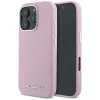 Karl Lagerfeld Saffiano Full Wrapped Elongated Metal Logo MagSafe - Case for iPhone 16 Pro (pink)