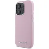Karl Lagerfeld Saffiano Full Wrapped Elongated Metal Logo MagSafe - Case for iPhone 16 Pro (pink)