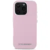 Karl Lagerfeld Saffiano Full Wrapped Elongated Metal Logo MagSafe - Case for iPhone 16 Pro (pink)