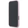 Karl Lagerfeld Saffiano Full Wrapped Elongated Metal Logo MagSafe - Case for iPhone 16 Pro (pink)