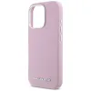 Karl Lagerfeld Saffiano Full Wrapped Elongated Metal Logo MagSafe - Case for iPhone 16 Pro (pink)