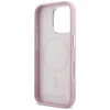 Karl Lagerfeld Saffiano Full Wrapped Elongated Metal Logo MagSafe - Case for iPhone 16 Pro (pink)