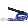 Dog Lead Red Dingo STYLE US FLAG 15mm x 120 cm