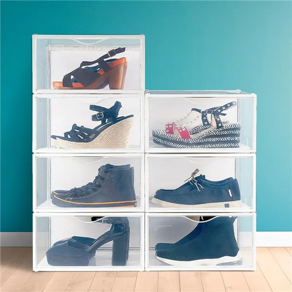 Stackable shoe box Max Home White 6 Units polypropylene ABS 35 x 18,5 x 27 cm