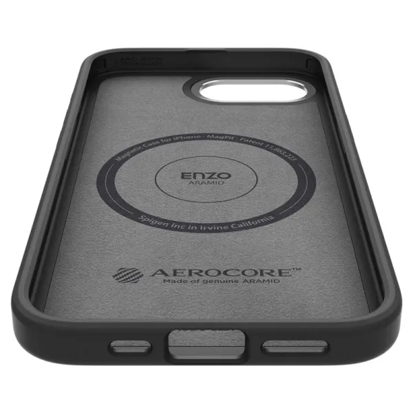 Spigen Enzo Aramid Mag MagSafe - Case for iPhone 17e / 16e (Black)