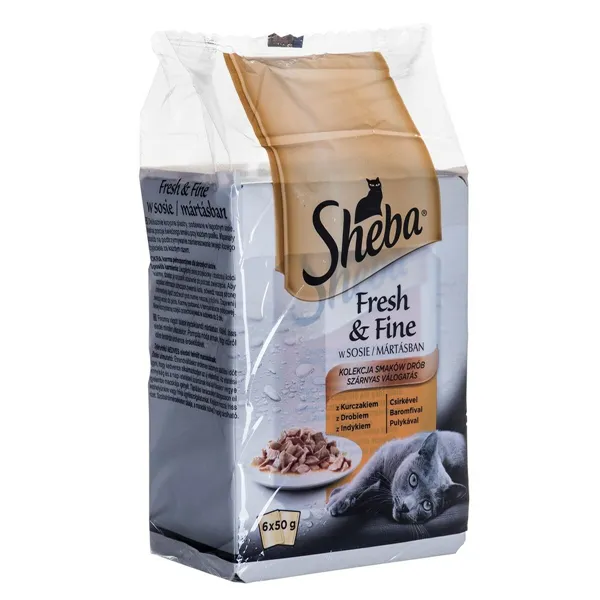 Cat food Sheba Fresh & Fine Chicken Turkey Birds 300 g