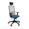 Office Chair with Headrest Piqueras y Crespo 1D066G1 Petroleum green