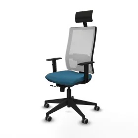 Office Chair with Headrest Piqueras y Crespo 1D066G1 Petroleum green