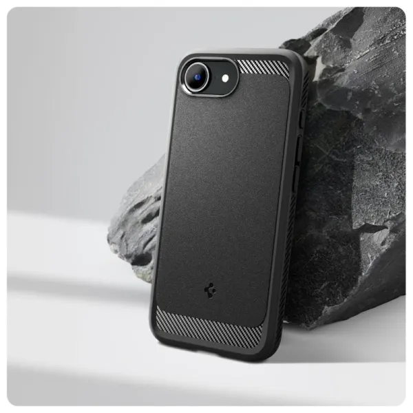 Spigen Rugged Armor Mag MagSafe - Case for iPhone 17e / 16e (Matte Black)