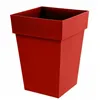 Planter EDA Tuscan Red polypropylene Squared 39 x 39 x 53 cm