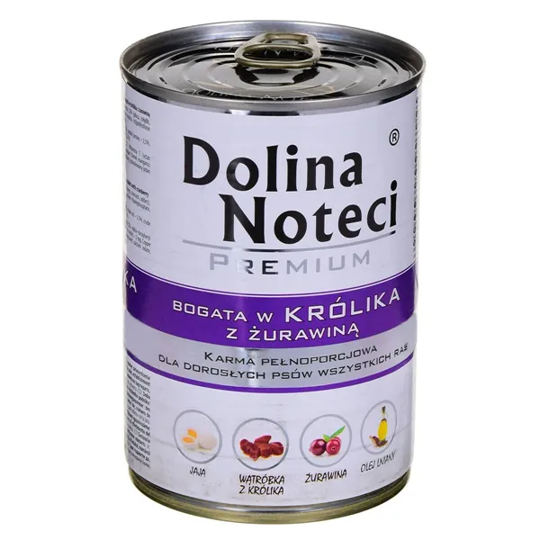 Wet food Dolina Noteci Premium Blueberry Rabbit 400 g