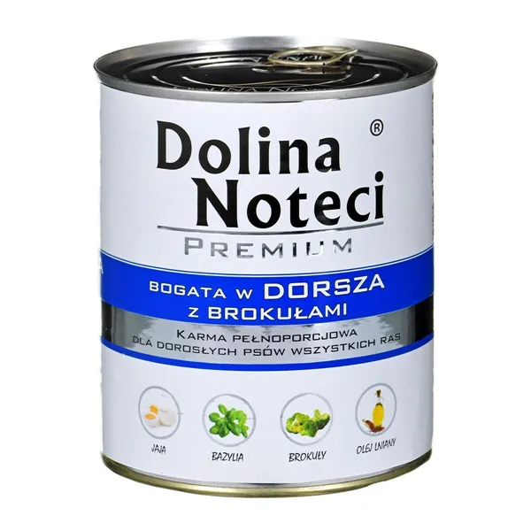 Wet food Dolina Noteci Premium Cod Broccoli 800 g