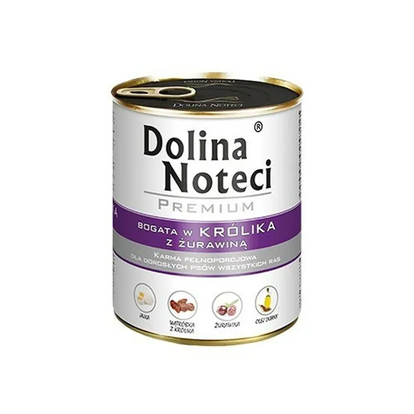 Wet food Dolina Noteci Premium Blueberry Veal Pig Rabbit 800 g