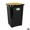 Rubbish Bin Tontarelli Coverline Yellow 44 L Black 38,5 x 34,5 x 54,5 cm (6 Units)