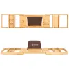 HA1024 BAMBOO BATHTUB SHELF