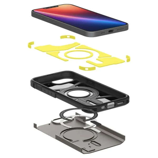 Spigen Tough Armor Mag MagSafe - Case for iPhone 17e / 16e (Gunmetal)