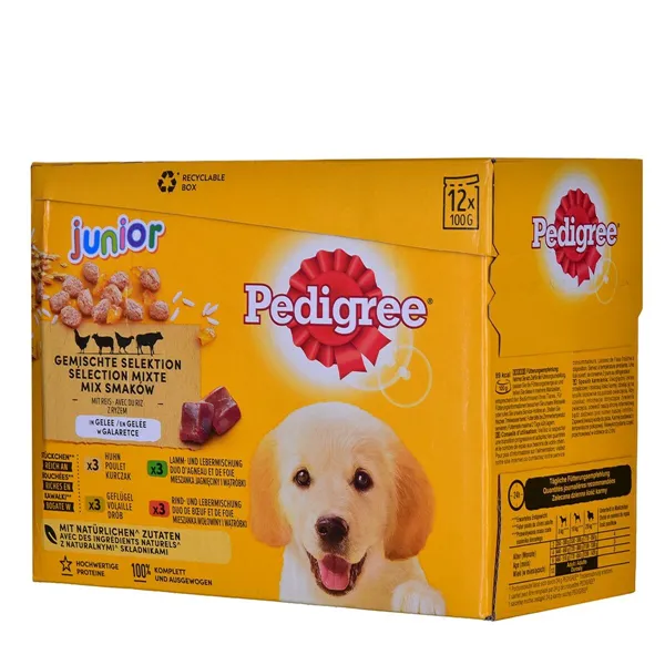 Wet food Pedigree unior Selection Chicken Veal Lamb Birds 100 g 12 x 100 g