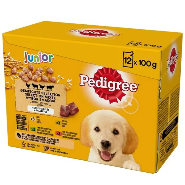 Wet food Pedigree unior Selection Chicken Veal Lamb Birds 100 g 12 x 100 g