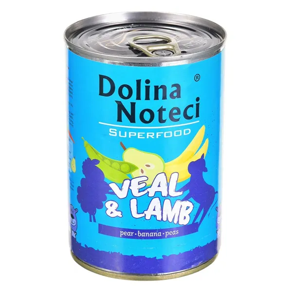 Wet food Dolina Noteci Superfood Veal Lamb 400 g