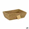 Multi-purpose basket Privilege Korne Brown wicker Rectangular 30 x 23 x 9 cm (12 Units)