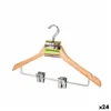 Set of Clothes Hangers Confortime Brown Clamps Wood 2 Pieces (24 Units)