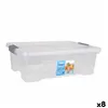 Storage Box with Lid Dem Kira Transparent Plastic 10 L 40 x 28 x 13 cm (8 Units)