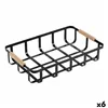 Multi-purpose basket Confortime Black 36 x 24,3 x 8 cm (6 Units)