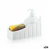 2-in-1 Soap Dispenser for the Kitchen Sink Privilege Plastic White (24 Units)