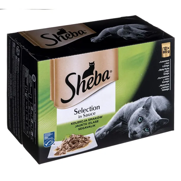 Cat food Sheba Selection Chicken Salmon Fish Veal 100 g