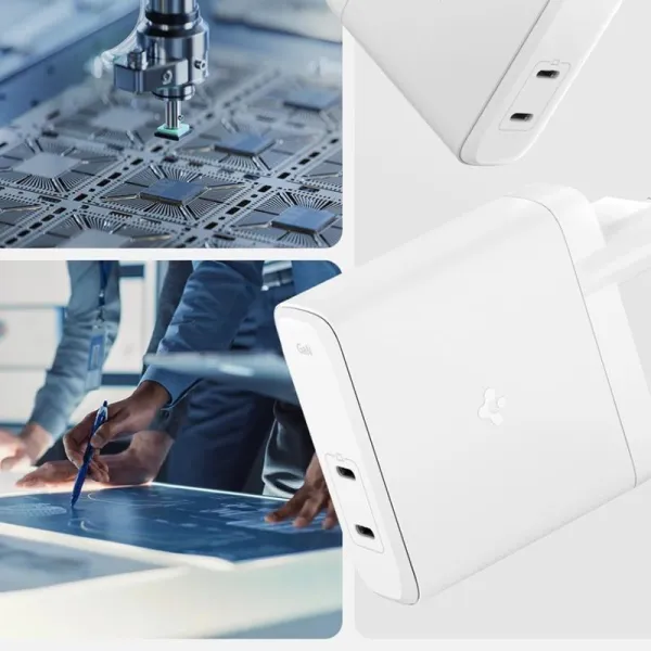 Spigen ArcStation Pro GaN-1402 - 2x USB-C Wall Charger 140W (White)