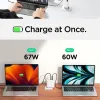 Spigen ArcStation Pro GaN-1402 - 2x USB-C Wall Charger 140W (White)