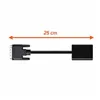 DVI-D to VGA Adapter PcCom Essential Black 25 cm