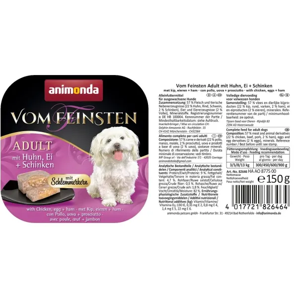 Wet food Animonda Vom Feinsten Gourmet Chicken Hamburgers 150 g