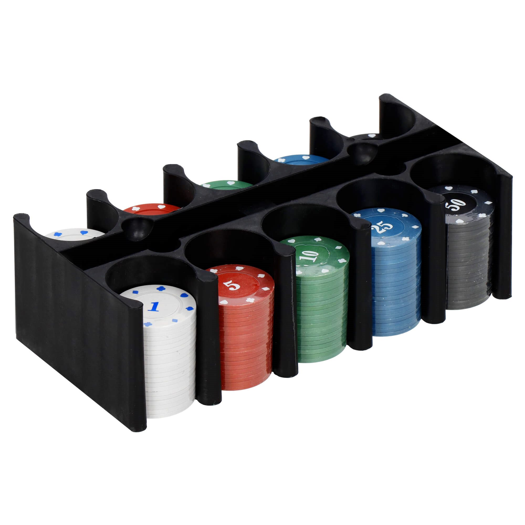 Poker Set Springos, 200 Chips, Multicolor, Metal Case