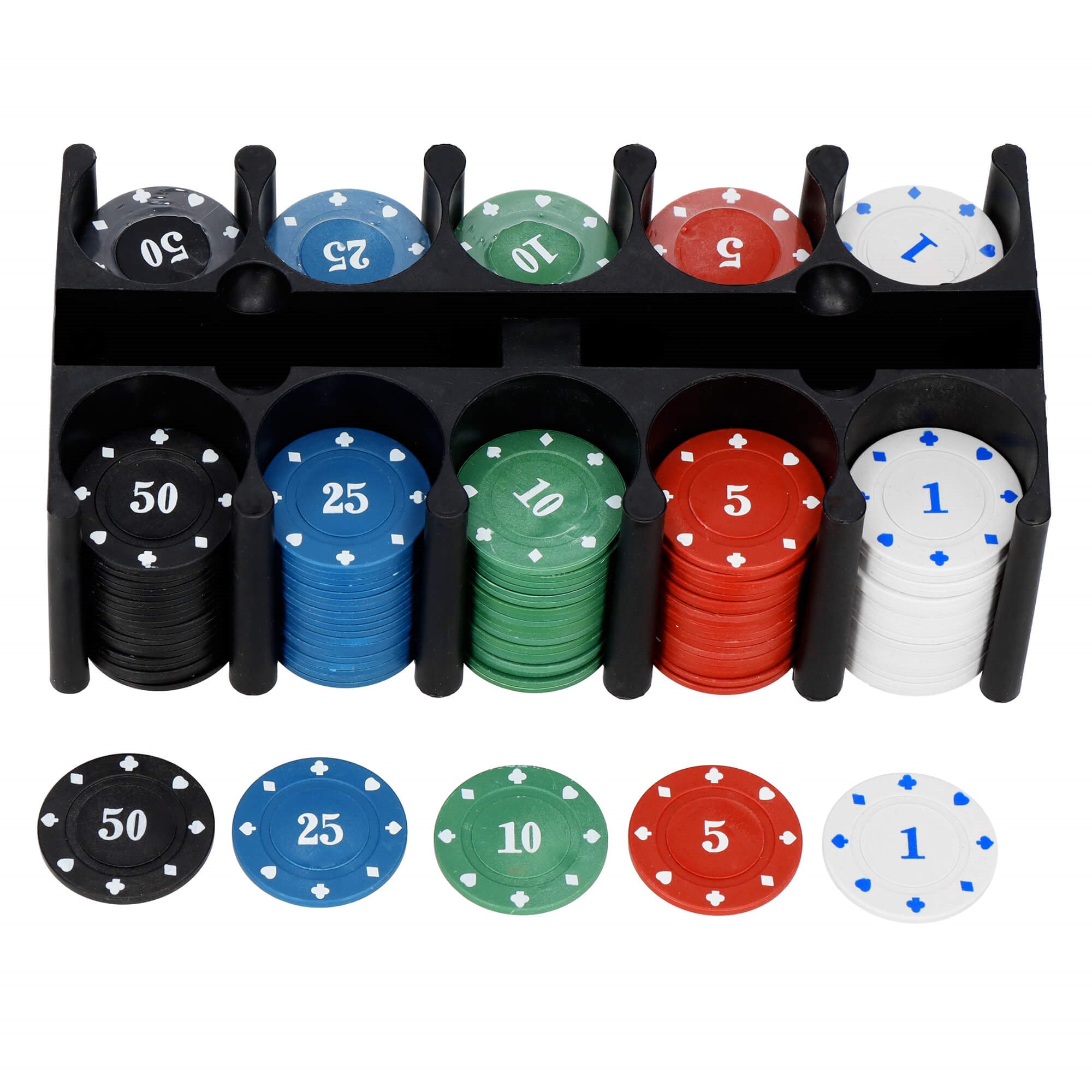 Poker Set Springos, 200 Chips, Multicolor, Metal Case