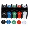 Poker Set Springos, 200 Chips, Multicolor, Metal Case