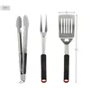 Barbecue Utensils Set Aktive 3 Pieces Barbecue Stainless steel 9 x 41 x 5 cm (4 Units)