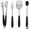 Barbecue Utensils Set Aktive 4 Pieces Barbecue Stainless steel 10 x 42 x 4 cm (4 Units)