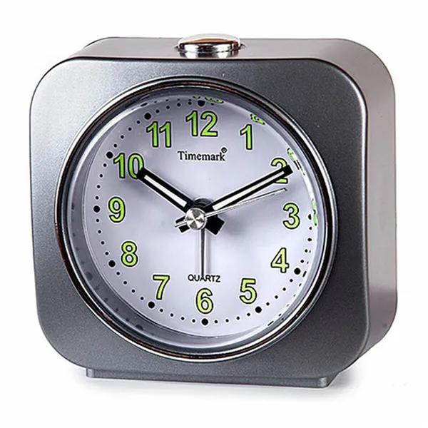 Table clock Timemark Grey Green Plastic 9 x 9 x 4 cm