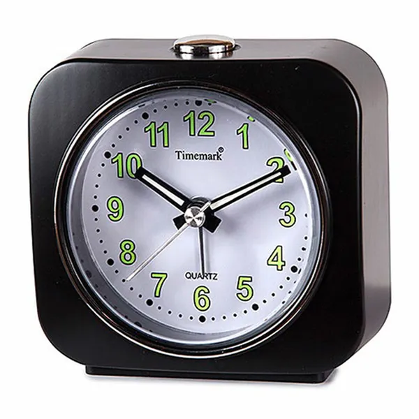 Table clock Timemark Black Plastic 9 x 9 x 4 cm