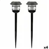 Set of solar garden lights Aktive 2 Pieces Stainless steel Plastic 13 x 55 x 13 cm (4 Units)