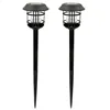 Set of solar garden lights Aktive 2 Pieces Stainless steel Plastic 13 x 55 x 13 cm (4 Units)