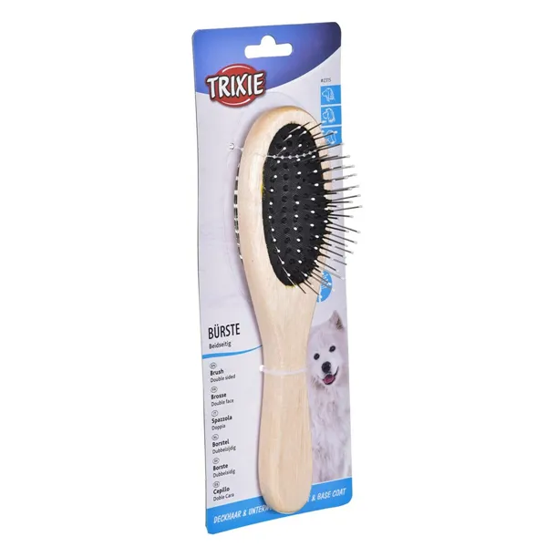 Brush Trixie Cat Double Brown Black Wood