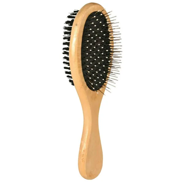 Brush Trixie Cat Double Brown Black Wood