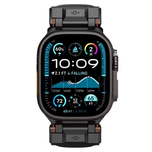 Spigen DuraPro Armor - Band for Apple Watch 44/45/46/49 mm (Black Edition)